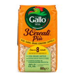 3 Cereali: Riso, Farro, Grano Senatore Cappelli Gallo 800g