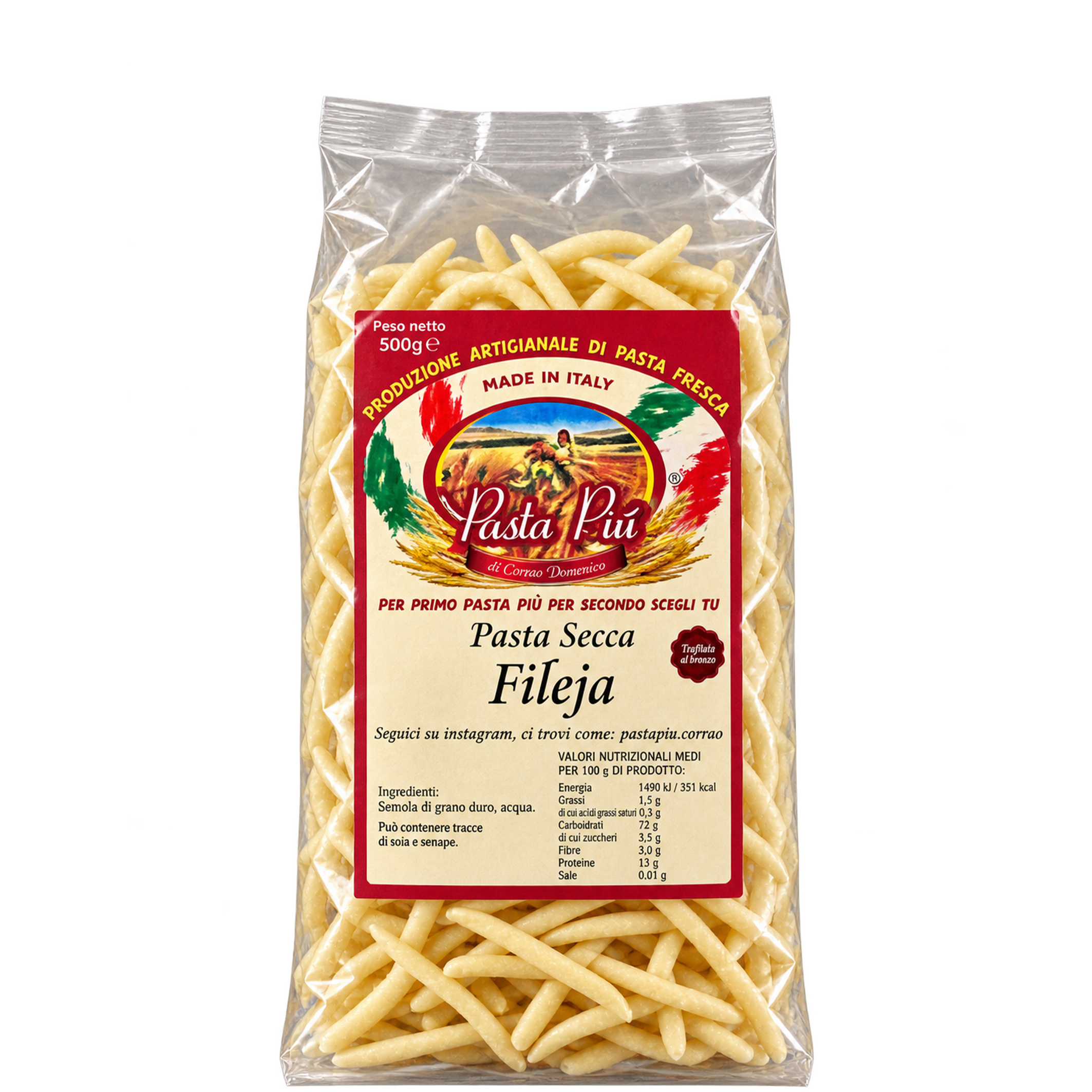 Fileja Pasta Piu 500g Fileja Pasta Piu 500g - obrazek 1