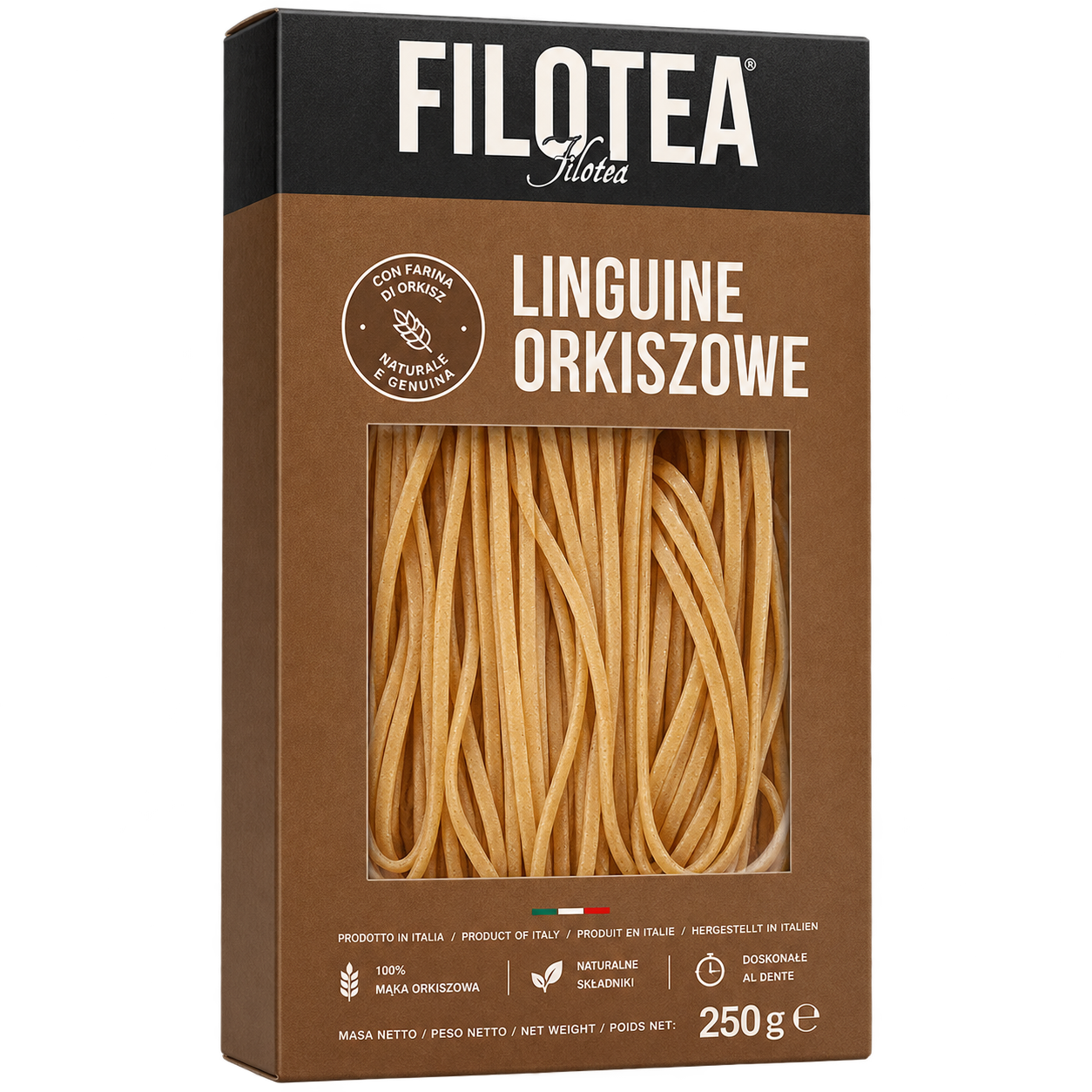Linguine orkiszowe - Filotea Linguine Orkiszowe Filotea 250g - obrazek 1