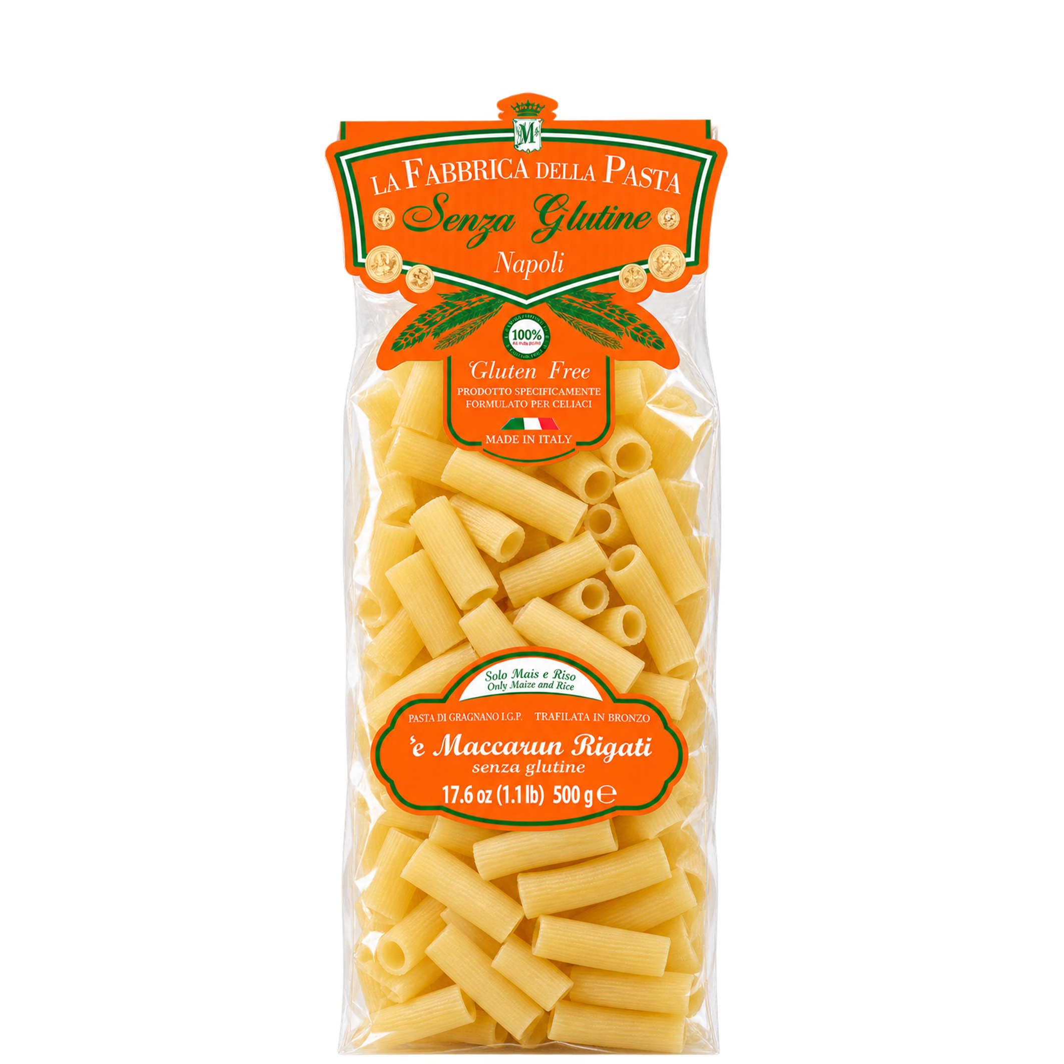 Maccarun Rigati Bezglutenowe La Fabrica 500g Maccarun Rigati Bezglutenowe La Fabrica 500g - obrazek 1