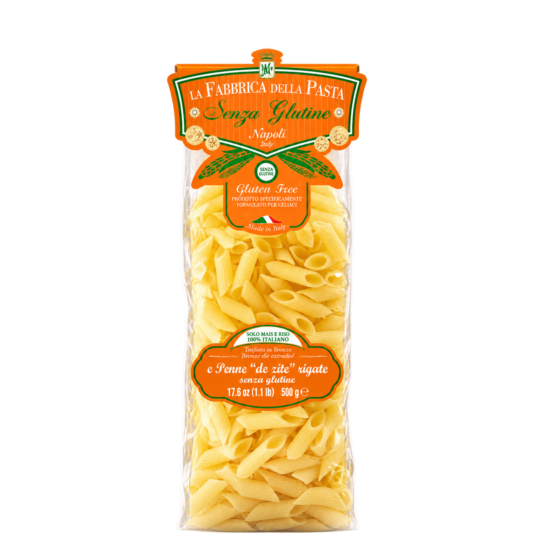 Penne de zite Rigate Bezglutenowe La Fabbrica 500g Penne "de zite" Rigate Bezglutenowe La Fabrica 500g - obrazek 1