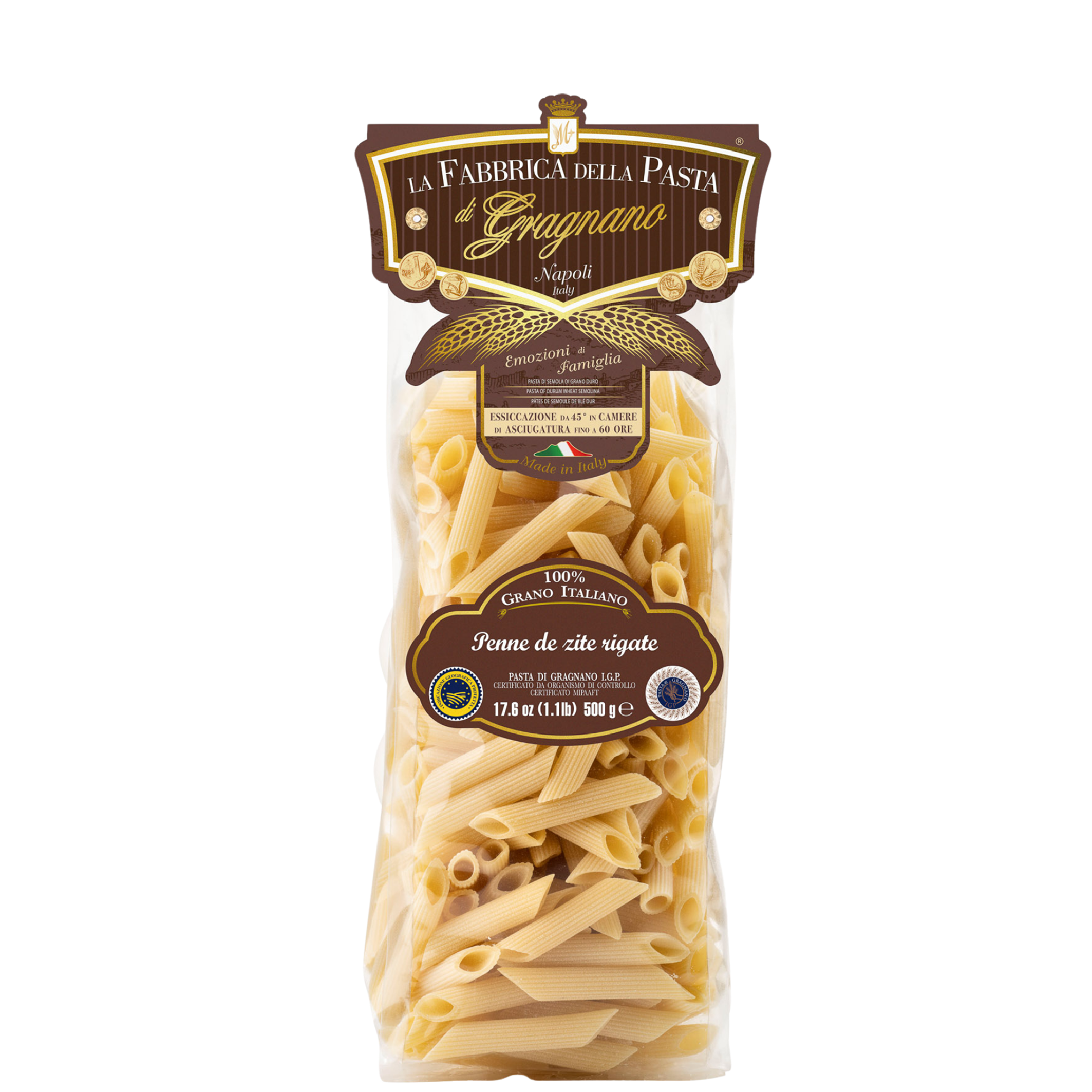 Penne “de zite” rigate IGP Penne "de zite" Rigate La Fabrica 500g - obrazek 1
