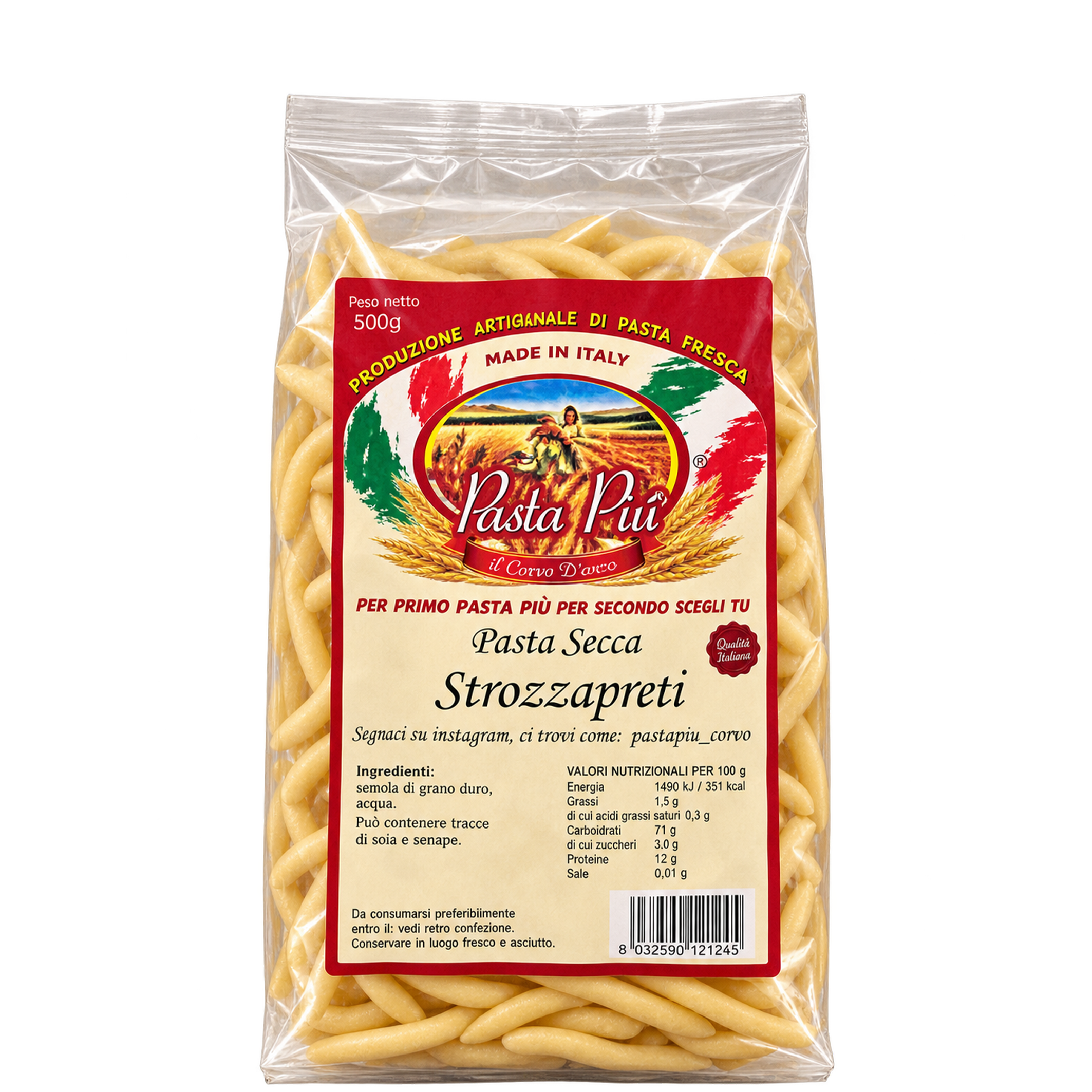 Strozzapreti Pasta Piu 500g Strozzapreti Pasta Piu 500g - obrazek 1