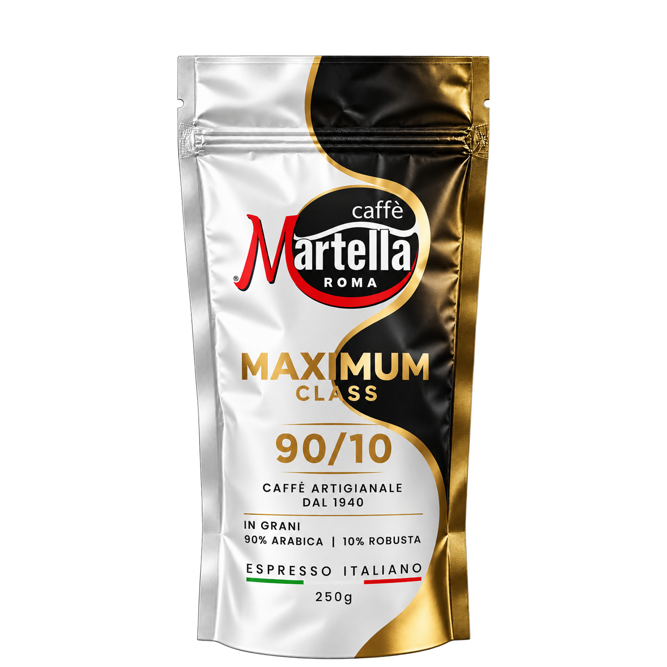 Kawa Maximum Class Złota 90:10 Martella 250 g ziarno Kawa Maximum Class Złota 90/10 250 g Martella - obrazek 1