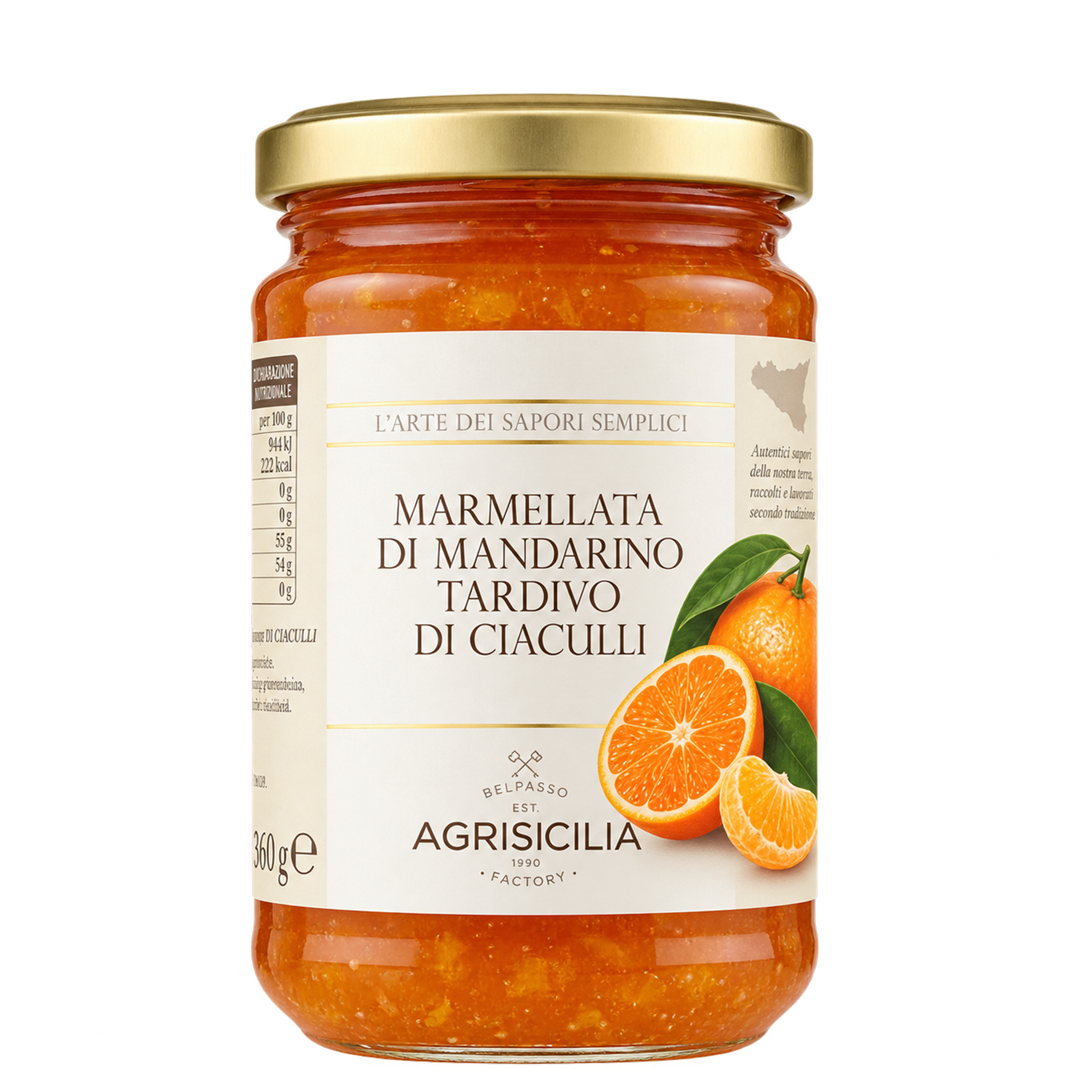 Konfitura z Mandarynek z Ciaculli Agrisicilia 360 g Konfitura z Mandarynek z Ciaculli 360 g Agrisicilia - obrazek 1