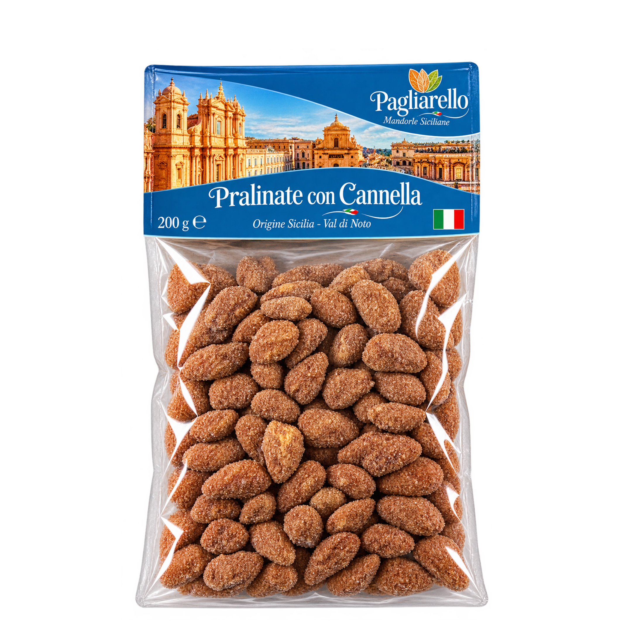 Migdały-karmelizowane-cynamonowe-200g-Pagliarello Migdały Karmelizowane z Cynamonem 200 g Pagliarello - obrazek 1