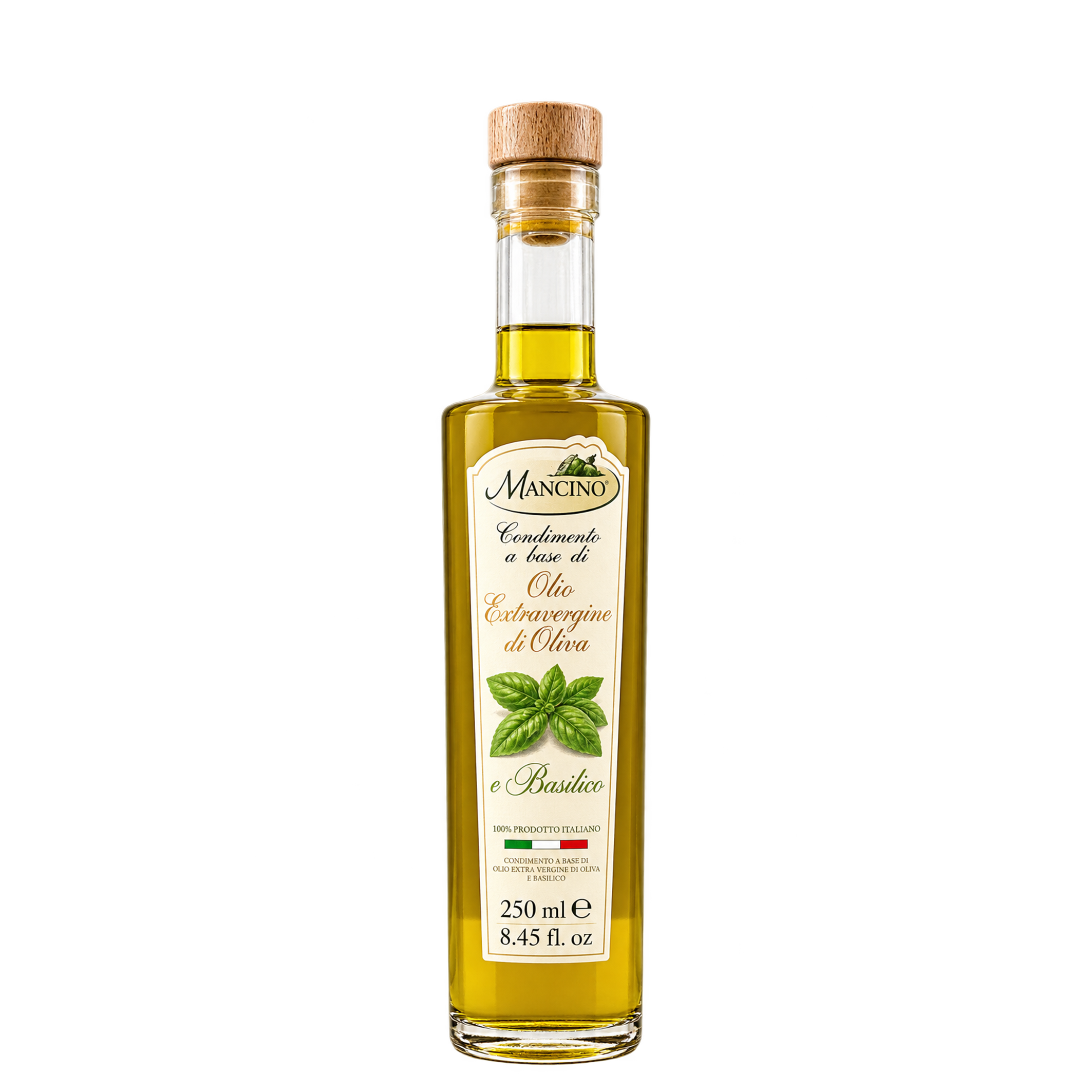 Olio ExtraVergine di Oliva e Basilico 250 ml Mancino Olio ExtraVergine di Oliva e Basilico 250 ml Mancino - obrazek 1