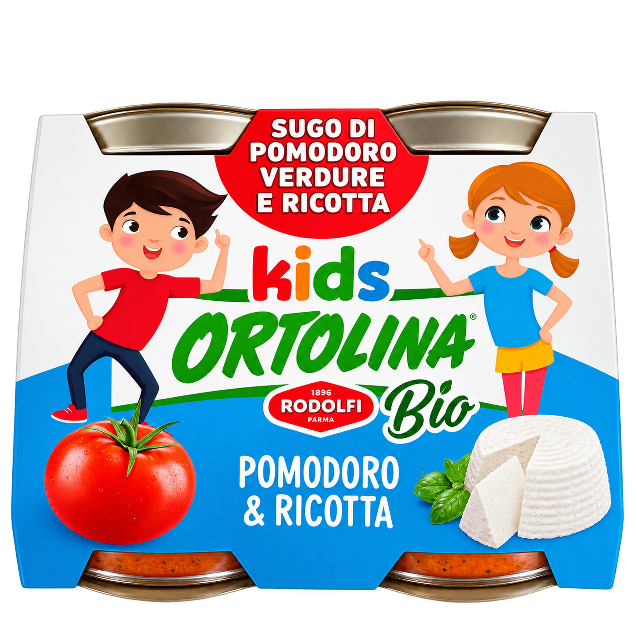 Ortolina Kids Pomodoro&Ricotta Ortolina Kids Pomidor z Ricottą 2x100 g Rodolfi - obrazek 1