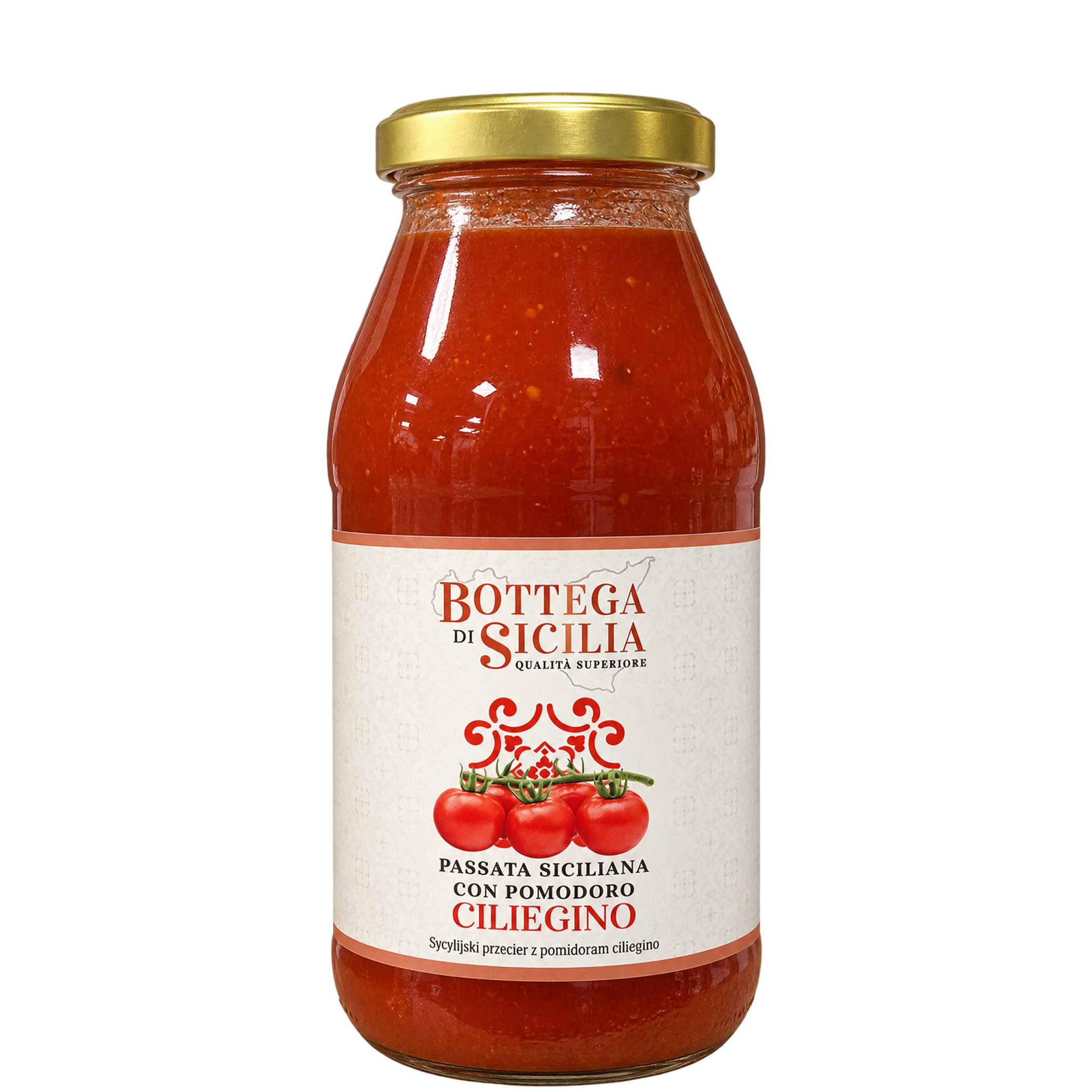 Passata di Pomidoro Ciliegino 500 g Bottega di Sicilia Passata di Pomidoro Ciliegino 500 g Bottega di Sicilia - obrazek 1